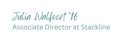 Julia Walfoort '16, Associate Director at Stackline