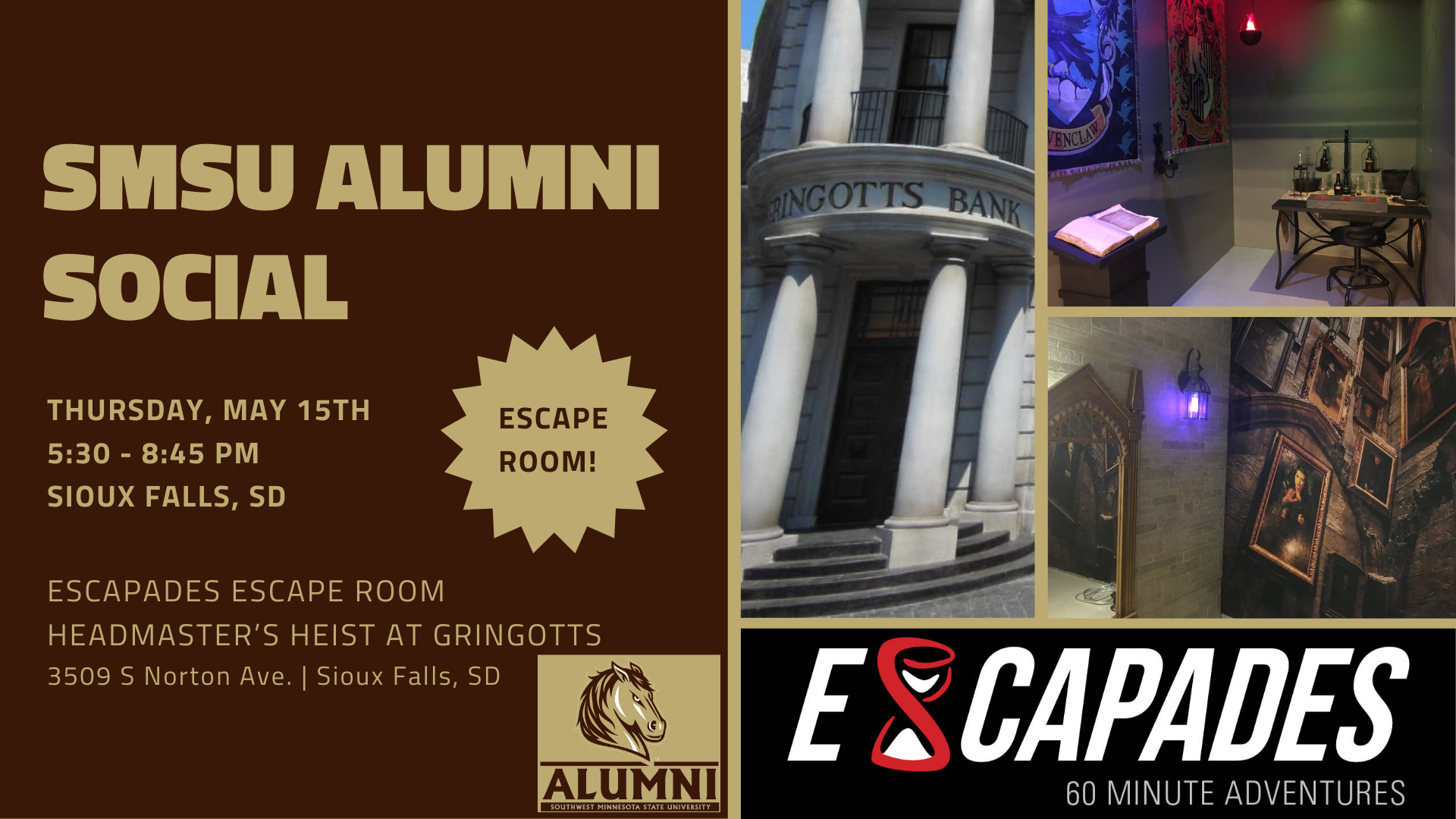 Event photo for Escapades Escape Room Alumni Social 